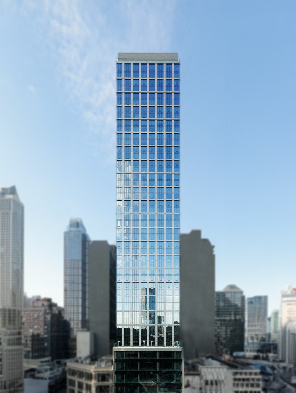 a tall skyscraper in a city with tall buildings at The Paxton, Brooklyn, NY